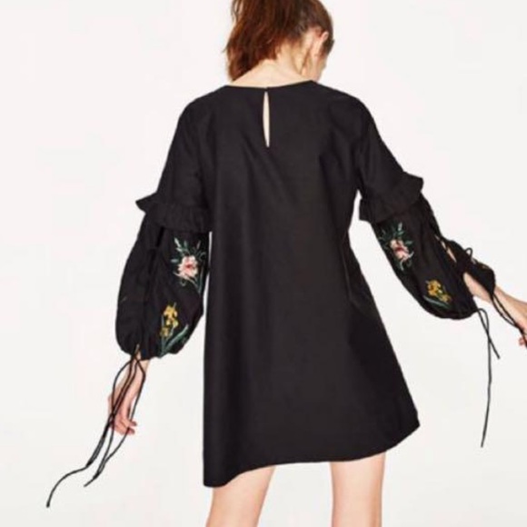 Zara Embroidered Poplin Dress - Picture 7 of 7